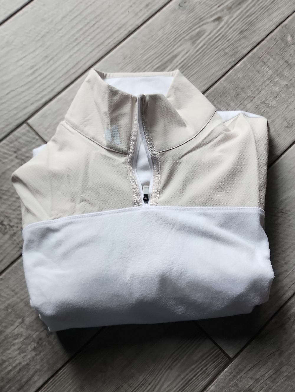 NWOT- Adidas Quarter-Zip Pullover in Cream and White